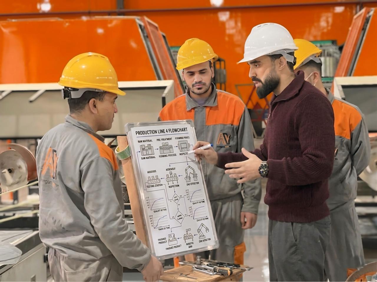 Avangard Fiber Tech production team in uniform